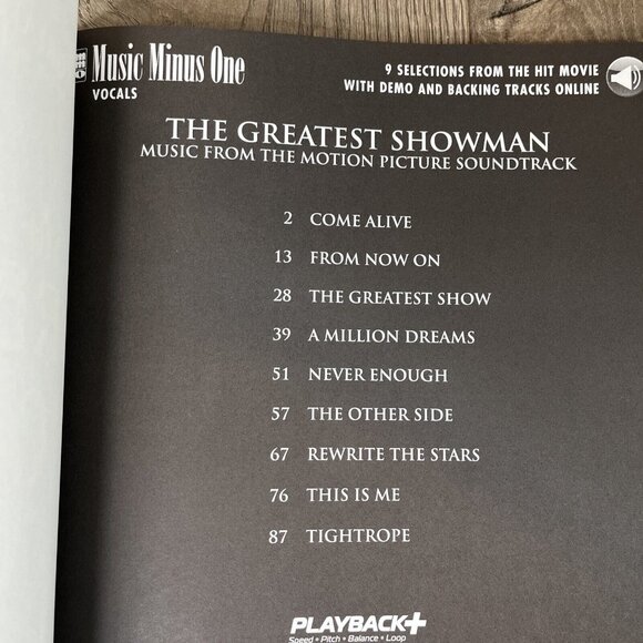 The Greatest Showman Music Minus One Vocal Music Minus One Book Hal Leonard - Picture 5 of 5
